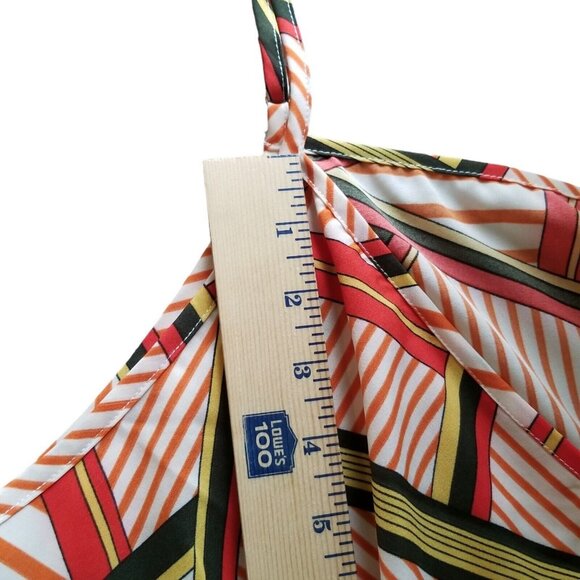 Wrap Shirt Tank Blouse Sleeveless Curvy  Size XL  12-14 Womens Geometric Peplum - Picture 13 of 16